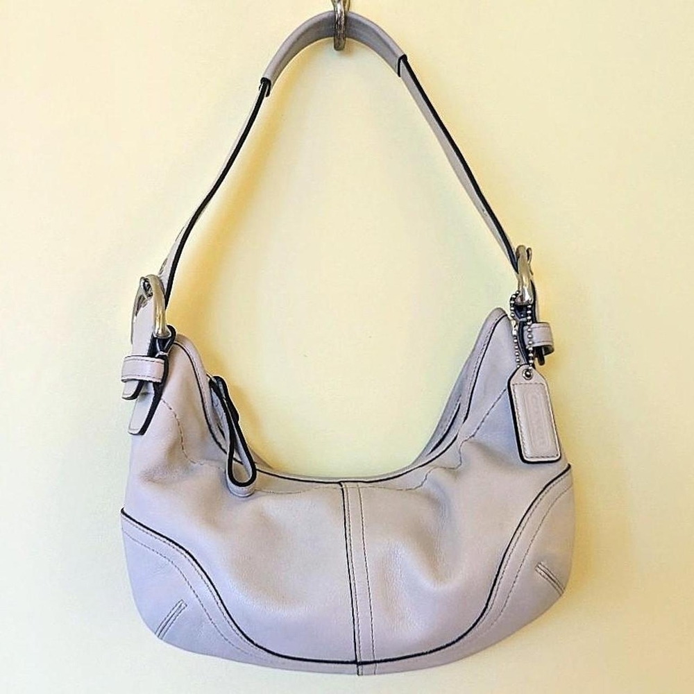 Y2K Vintage Coach Soho Mini Hobo In Cream Leather